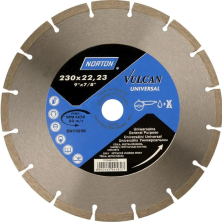 Timanttikatkaisulaikka Norton Vulca 230X2,4X22, SEGM, Vulcan Universal