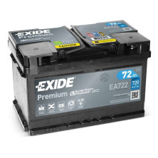 Käynnistysakku Exide Premium EA722, 12V, 72Ah, 720A