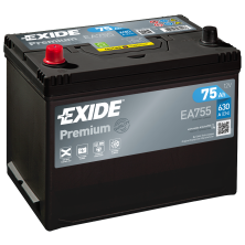 Käynnistysakku Exide Premium EA755, 12V, 75Ah, 630A