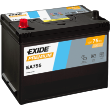 Käynnistysakku Exide Premium EA755, 12V, 75Ah, 630A