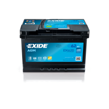 Käynnistysakku Exide Start-Stop AGM EK620, 12V 62Ah, 680A