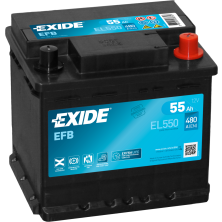 Käynnistysakku Exide EFB Start-Stop EL550, 12V, 55Ah, 540A