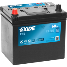 Käynnistysakku Exide EFB Start-Stop EL605, 12V, 60Ah, 520A