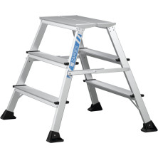 Työpukki Zarges XLstep P 41410 – 2x3 askelmaa, leveä taso 0,74 m